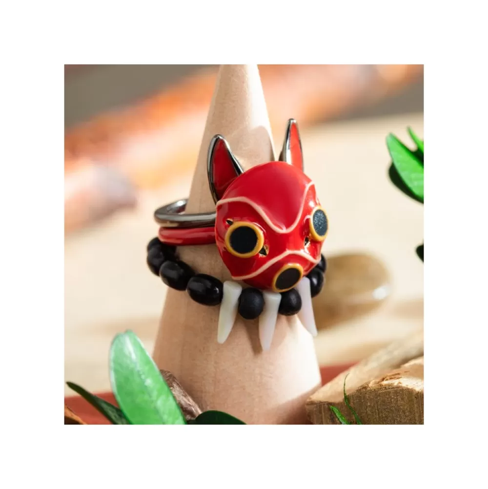 Shop Bague 3 Anneaux Masque De San - Princesse Mononoke Bijoux