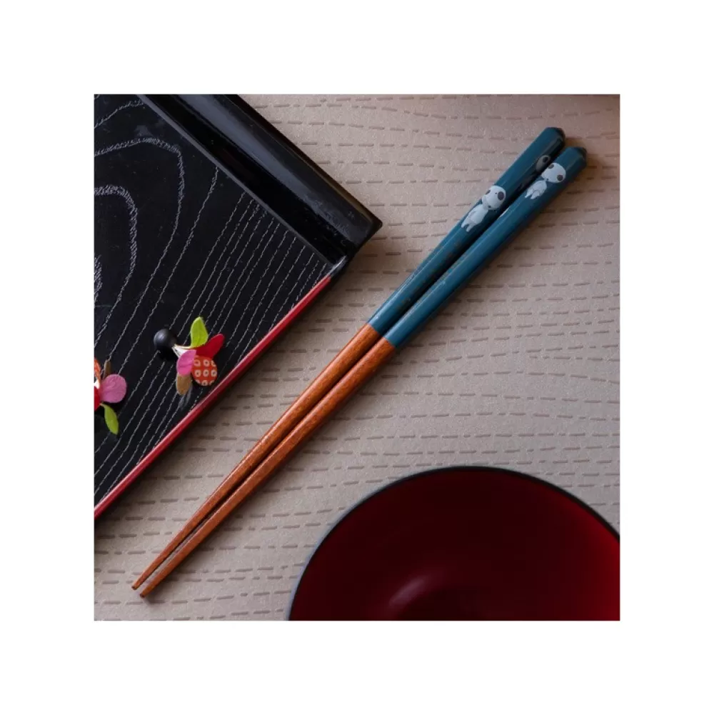 New Baguettes Laquees 21Cm Kodama Bleu Marine - Princesse Mononoke Cuisine Et Table
