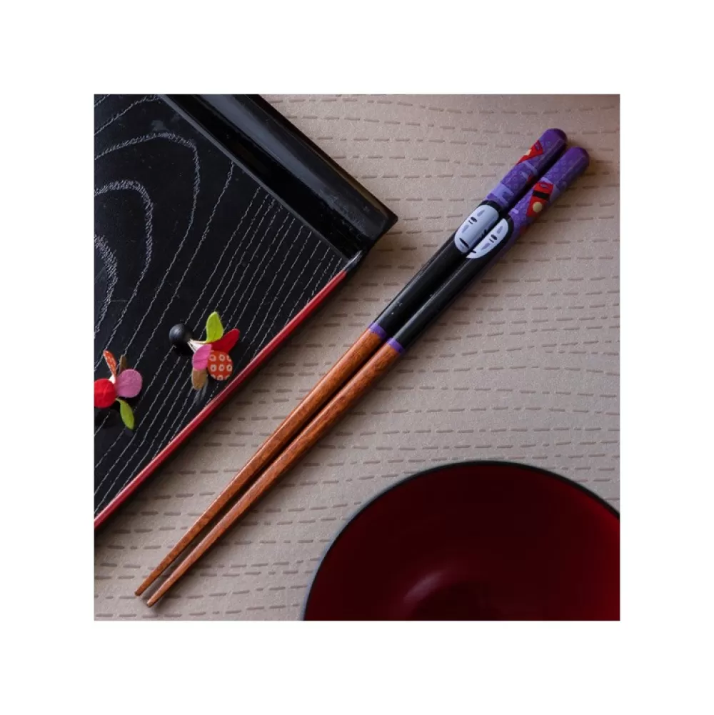 Discount Baguettes Laquees 21Cm No Face & Lanternes - Le Voyage De Chihiro Cuisine Et Table