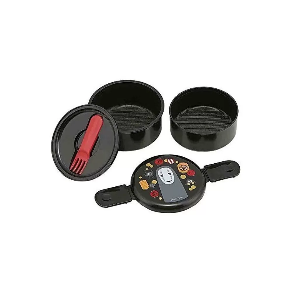 Shop Bento Rond Deux Parties No Face & Lanternes - Le Voyage De Chihiro Cuisine Et Table