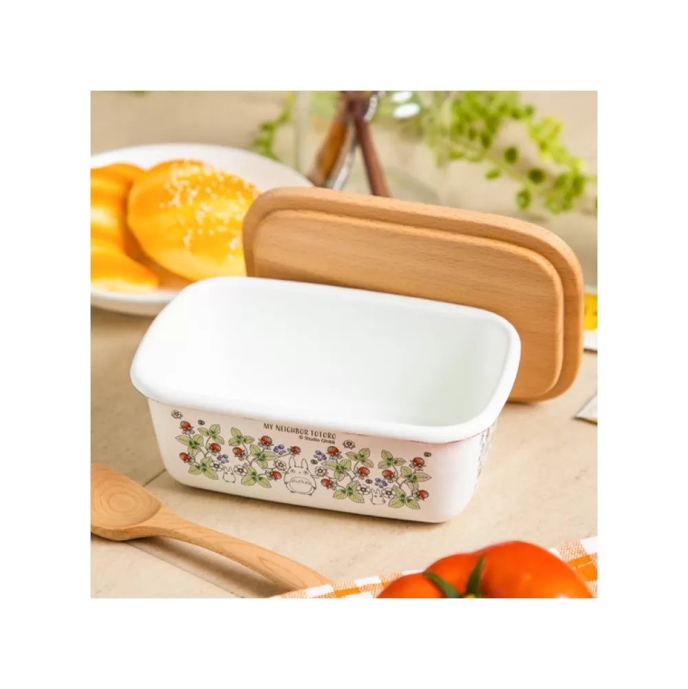 Shop Beurrier Email Avec Couvercle Bois Noiraudes 500Ml - Mon Voisin Totor Cuisine Et Table