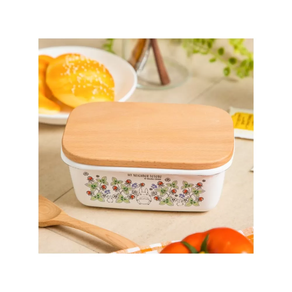 Shop Beurrier Email Avec Couvercle Bois Noiraudes 500Ml - Mon Voisin Totor Cuisine Et Table