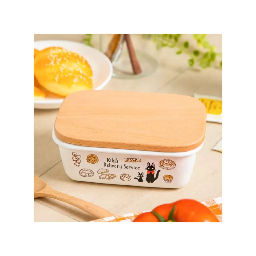 Cheap Beurrier Email Avec Couvercle Bois Viennoiseries 500Ml - Kiki La Petite Sorciere Cuisine Et Table