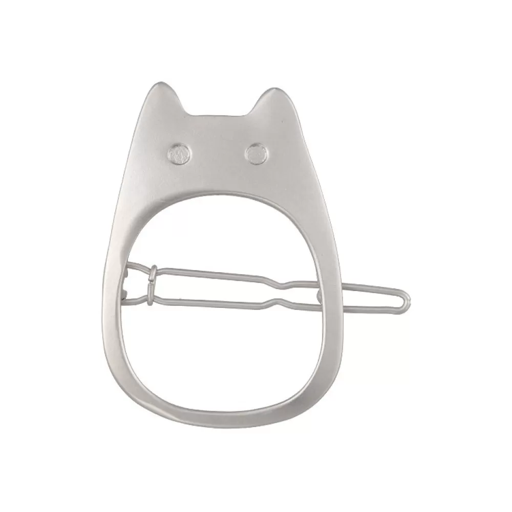 Shop Bijou Barette Totoro Blanc Metal- Mon Voisin Totoro Bijoux