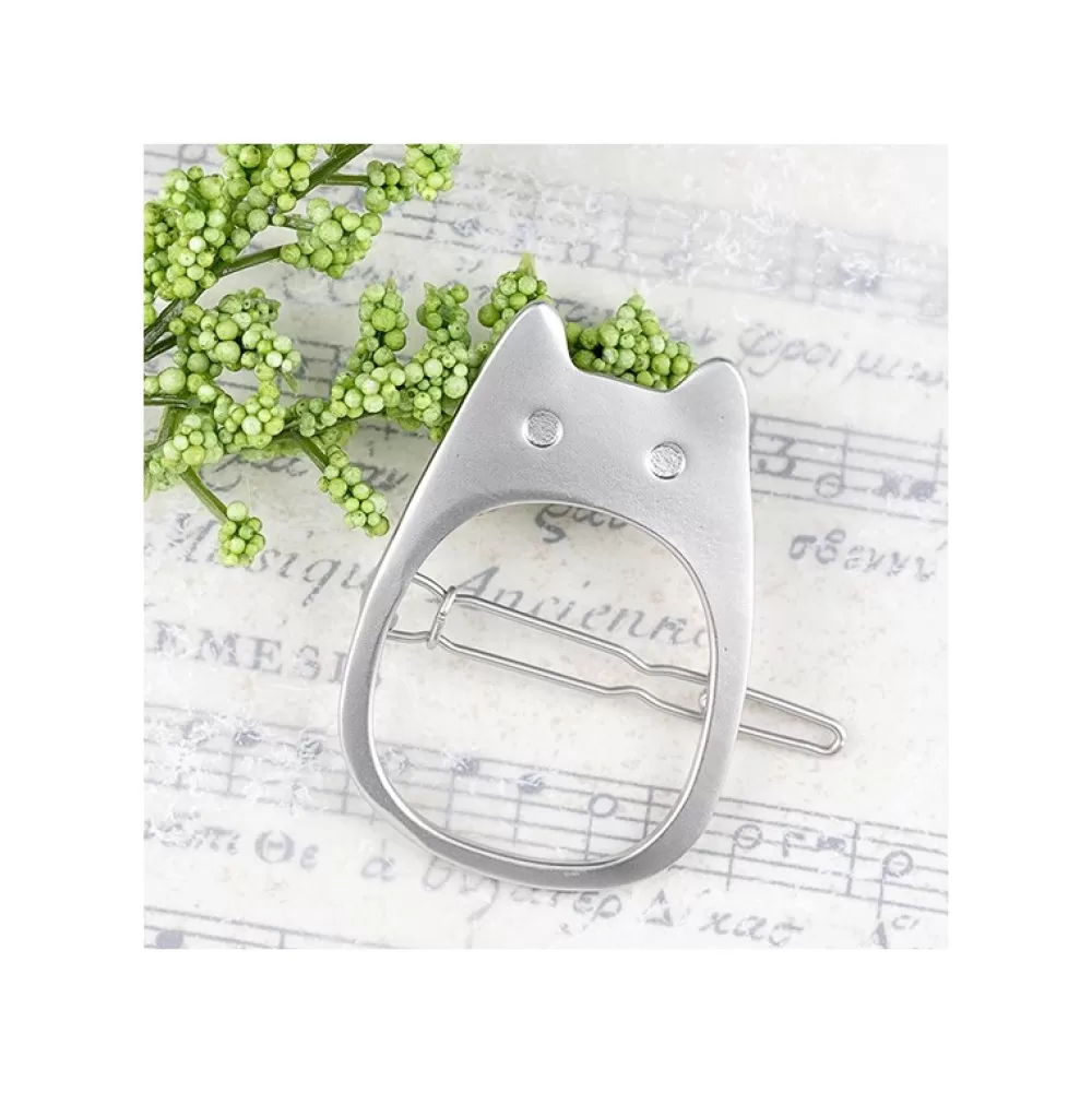 Shop Bijou Barette Totoro Blanc Metal- Mon Voisin Totoro Bijoux