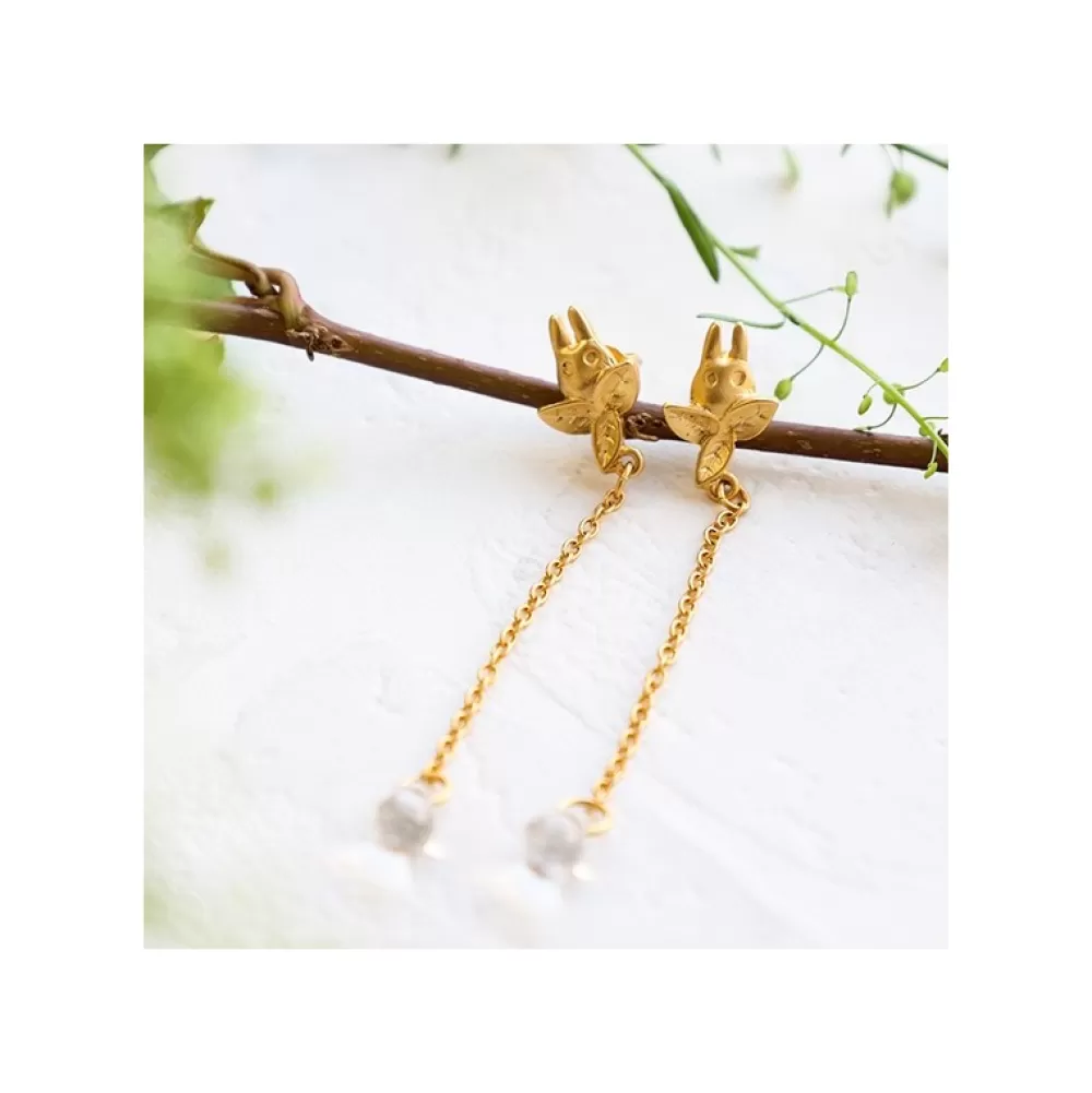 Clearance Bijou Boucle D'Oreilles Clip Totoro Blanc Goutte - Mon Voisin Totoro Bijoux