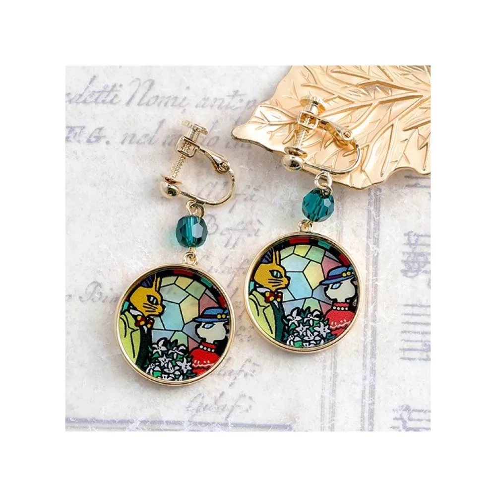 Discount Bijou Boucles D'Oreilles A Clips Louise & Baron Vitrail - Si Tu Tends Bijoux