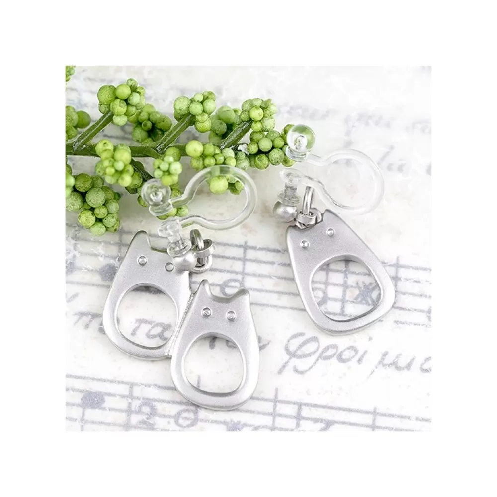 Cheap Bijou Boucles D'Oreilles A Clips Totoro Blanc Metal- Mon Voisin Totor Bijoux