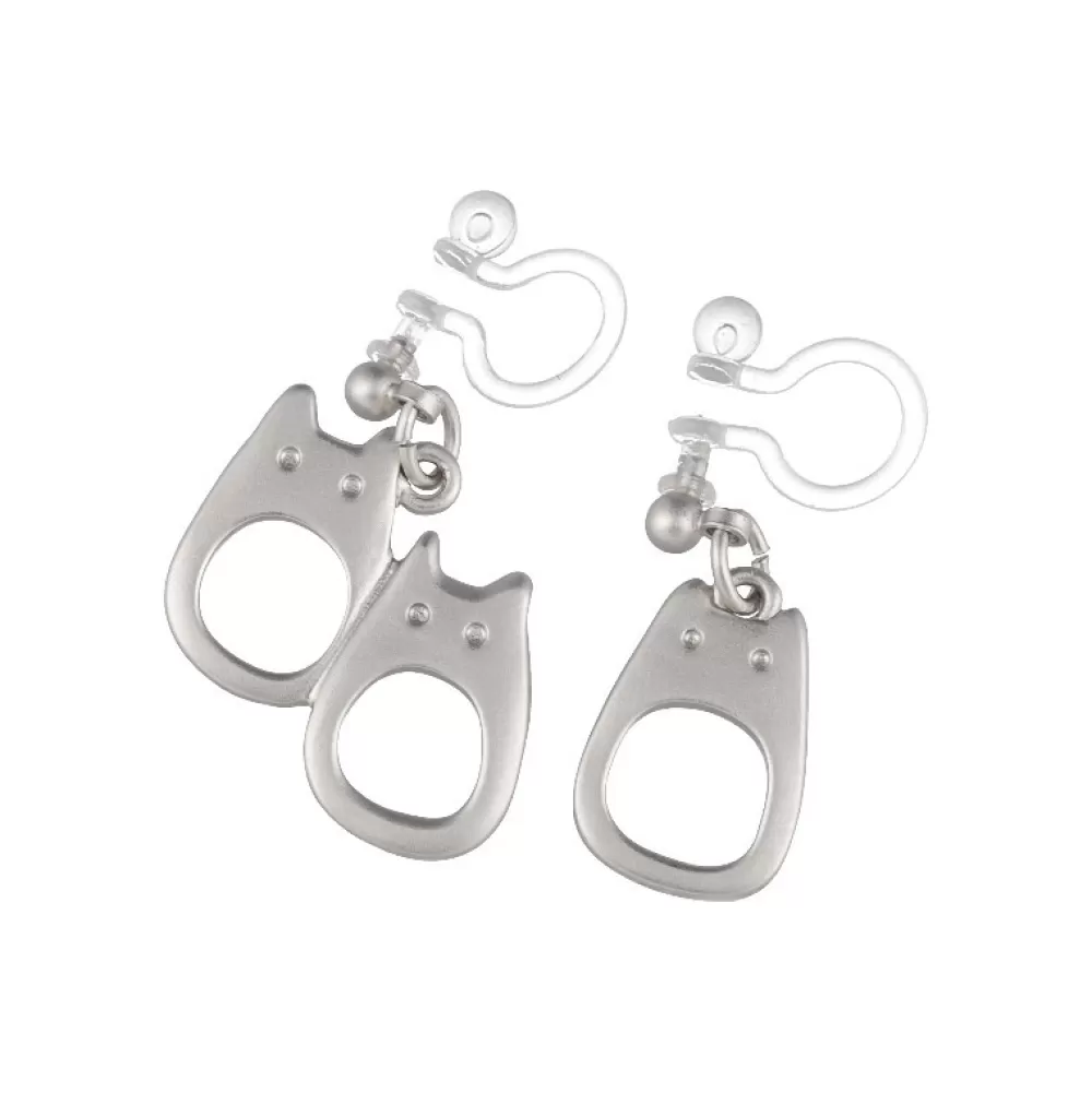 Cheap Bijou Boucles D'Oreilles A Clips Totoro Blanc Metal- Mon Voisin Totor Bijoux