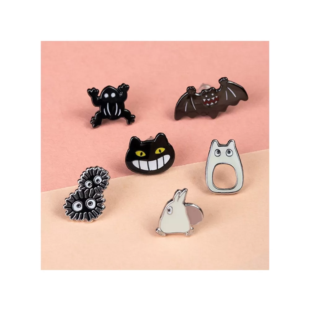 Sale Boucles D'Oreilles Percees Generique Set De 6 - Mon Voisin Totoro Bijoux