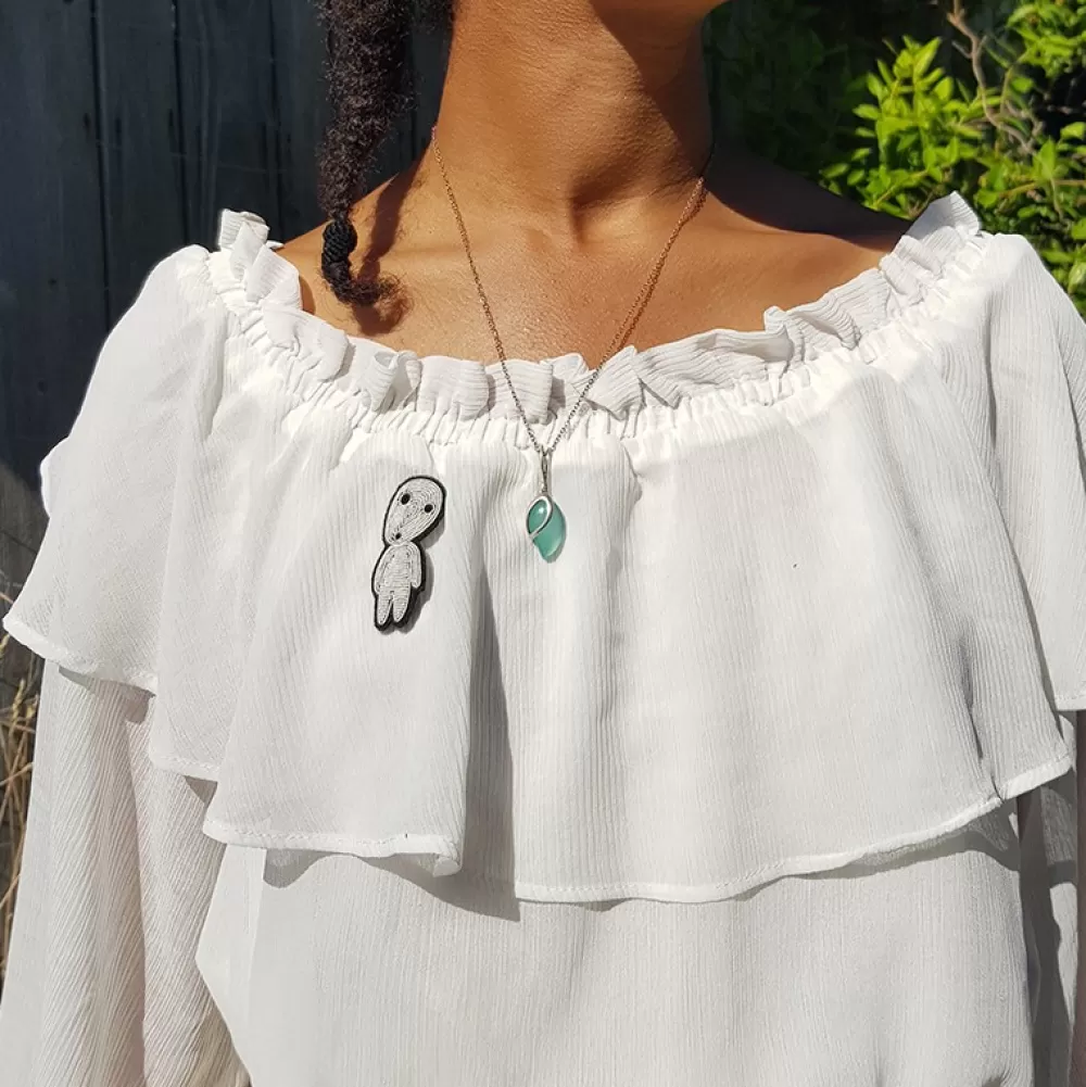 Best Sale Broche Cannetille Kodama Debout - Princesse Mononoke Pins