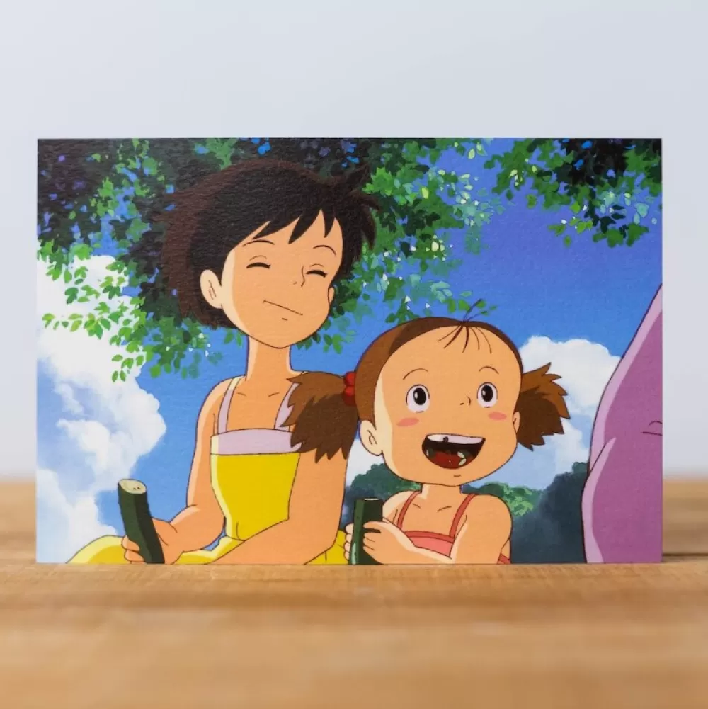 New Carte Postale Satsuki & Mei Gouter - Mon Voisin Totoro Cartes Postales Et Papier À Lettres