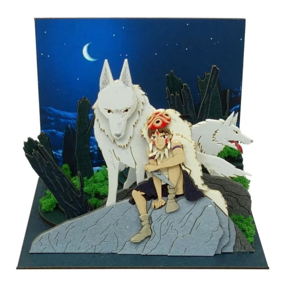 Cheap Diorama Papier San Et Moro Sur Un Rocher -Princesse Mononoke Loisirs Créatifs
