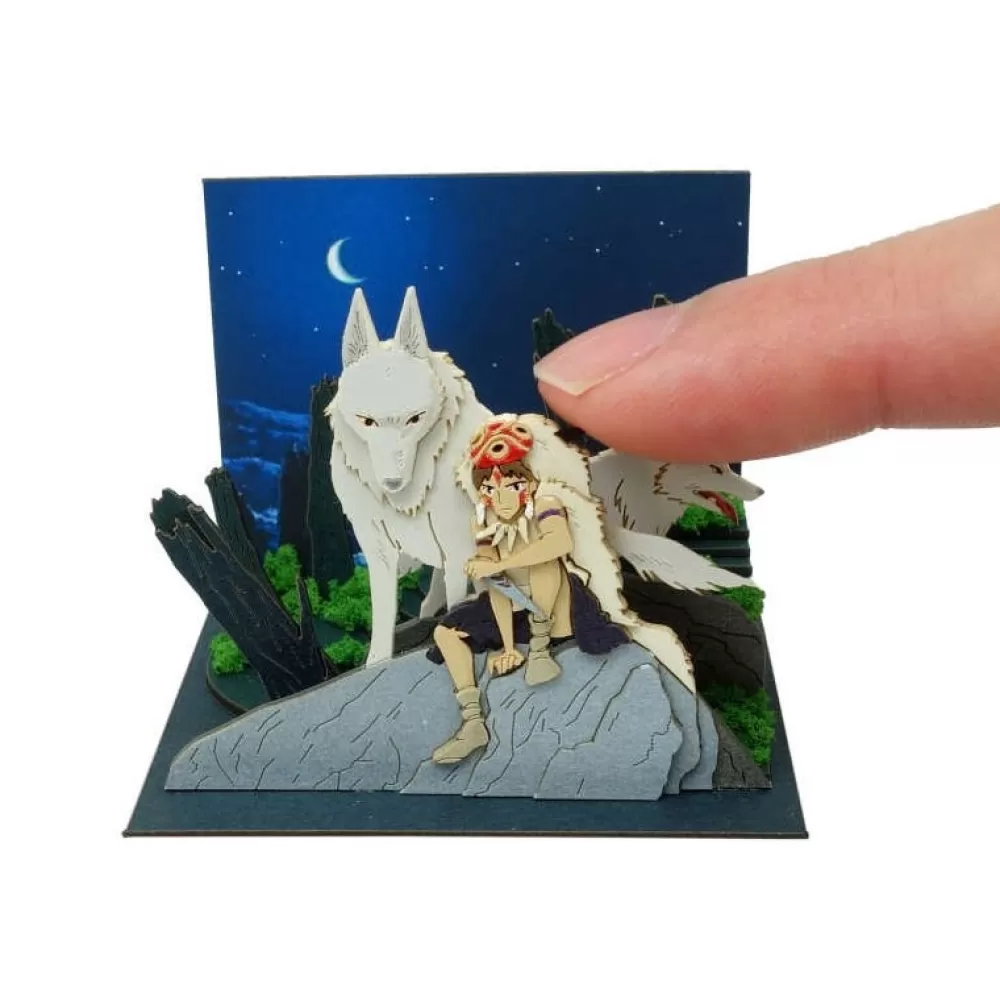 Cheap Diorama Papier San Et Moro Sur Un Rocher -Princesse Mononoke Loisirs Créatifs