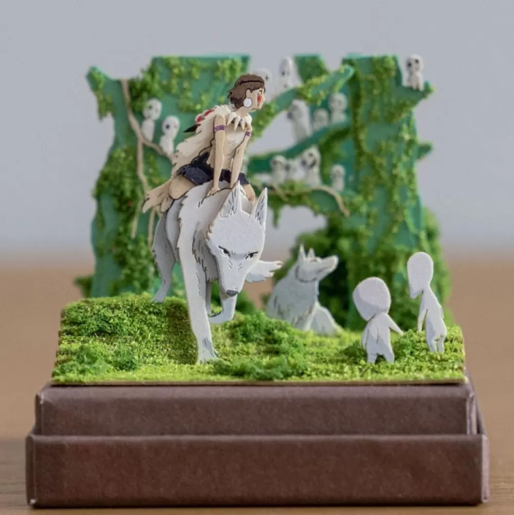 Online Diorama Papier San, Moro Et Kodama -Princesse Mononoke Loisirs Créatifs