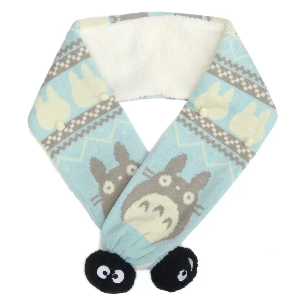 Flash Sale Echarpe A Pompons Hiver Bleu – Mon Voisin Totoro Textile