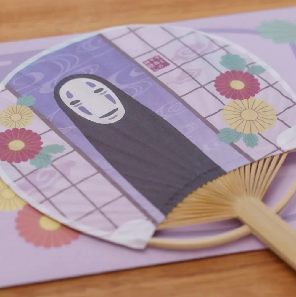 Shop Eventail Bambou & Enveloppe No Face Avec Fleur - Le Voyage De Chihiro Accessoires