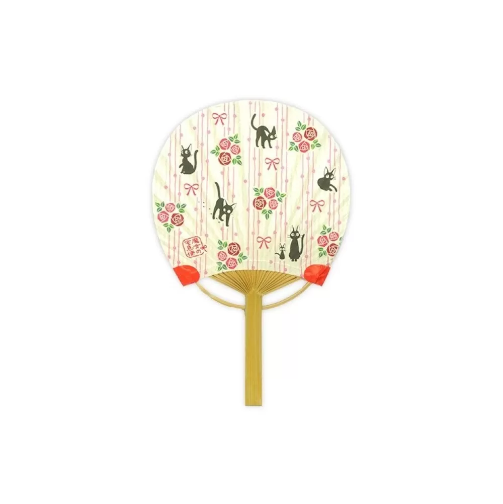 Shop Eventail Japonais Bambou Jardin De Rose - Kiki La Petite Sorciere Accessoires