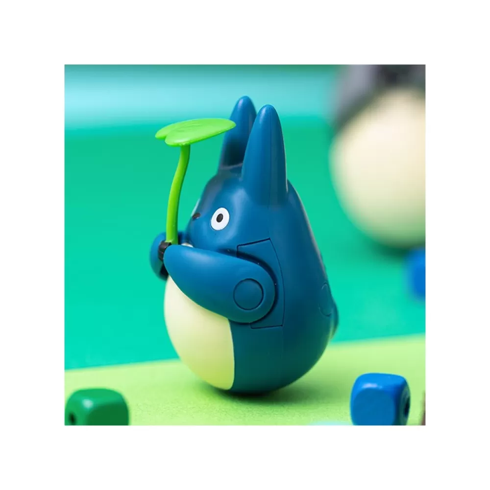 Fashion Figurine Culbuto Totoro Bleu Avec Feuille - Mon Voisin Totoro Jouets