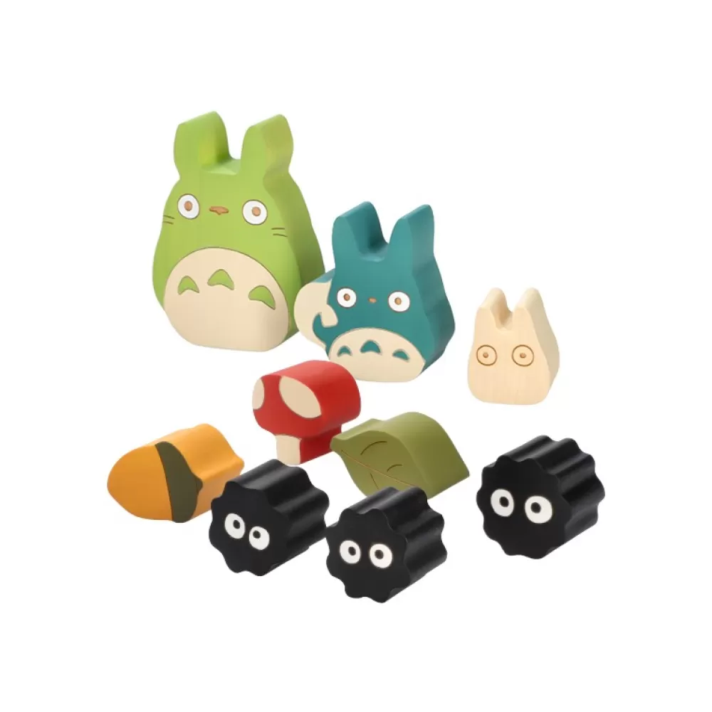 Discount Figurines En Bois Totoro Et Noiraudes - Mon Voisin Totoro Jouets