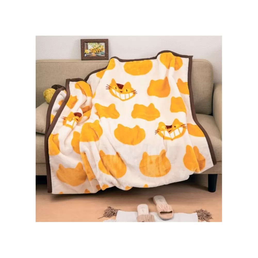 Outlet Grande Couverture Chatbus Silhouette 200X140 Cm - Mon Voisin Totoro Linge De Maison