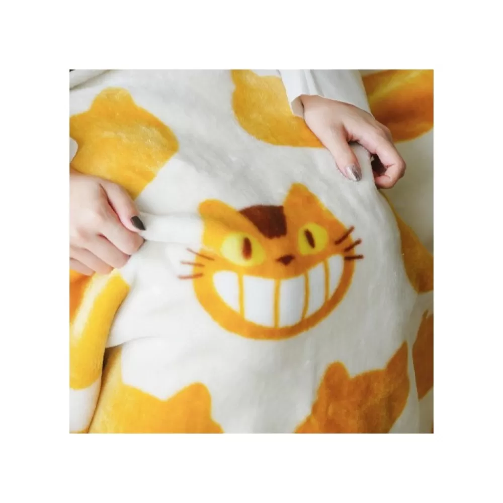 Outlet Grande Couverture Chatbus Silhouette 200X140 Cm - Mon Voisin Totoro Linge De Maison