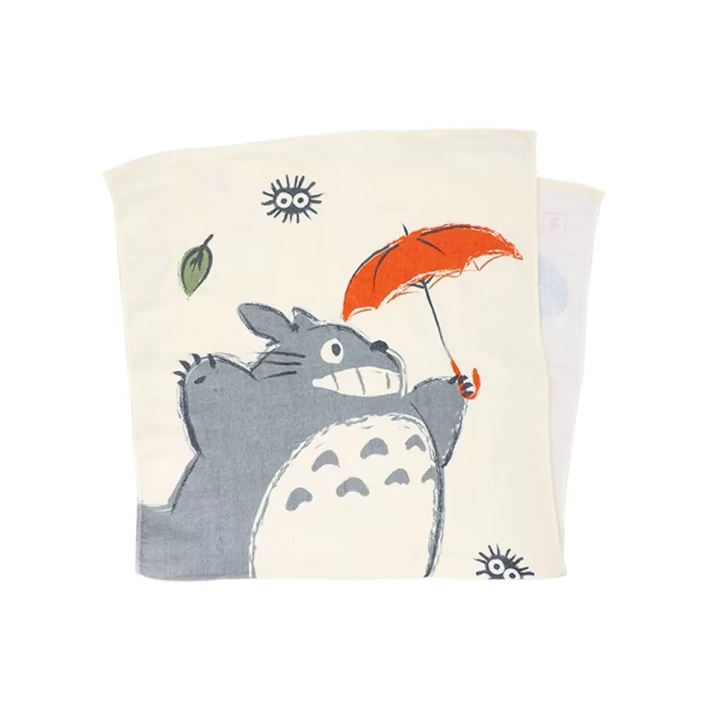 Shop Grande Serviette Imabari Totoro Parapluie 60X120- Mon Voisin Totoro Linge De Maison