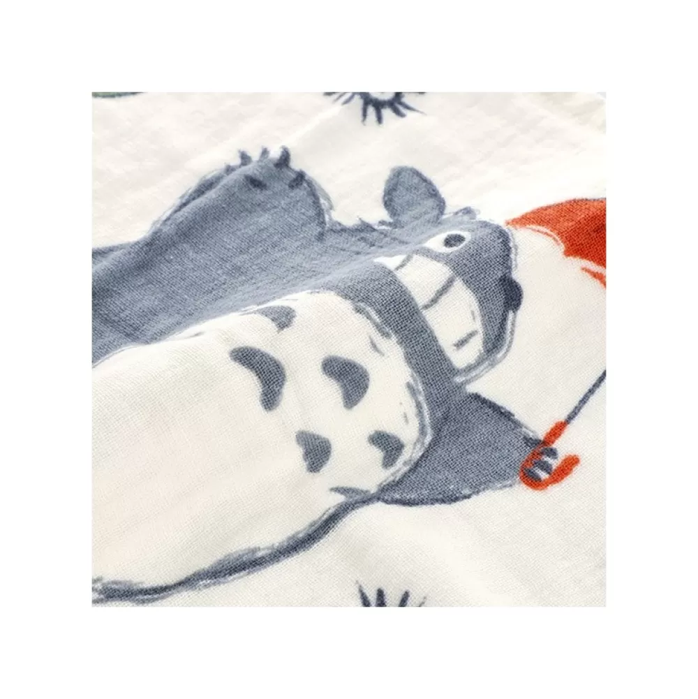Shop Grande Serviette Imabari Totoro Parapluie 60X120- Mon Voisin Totoro Linge De Maison
