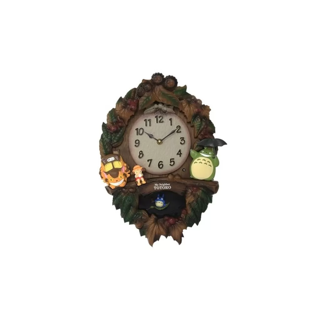 Online Horloge A Balancier Couronne De Feuilles - Mon Voisin Totoro Décoration