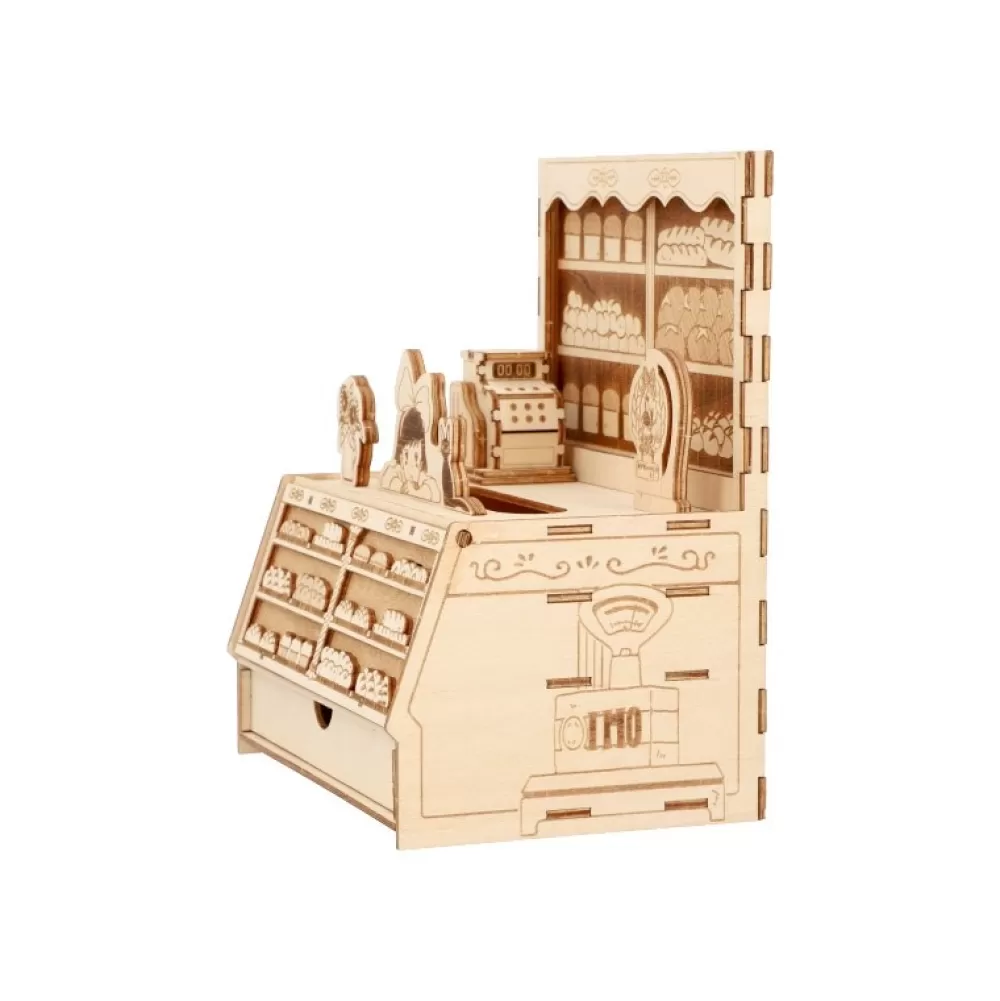 Hot Maquette En Bois Kigumi Boulangerie - Kiki La Petite Sorciere Loisirs Créatifs