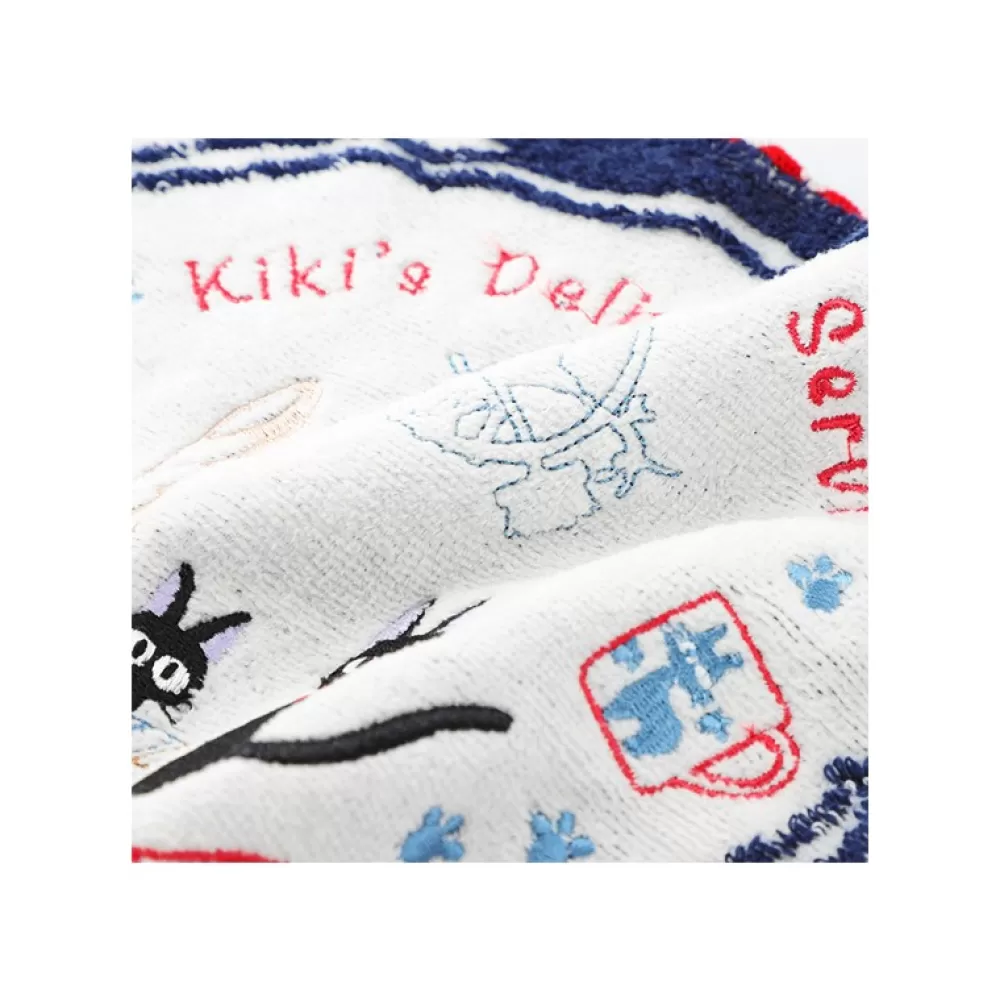 Outlet Mini Serviette Bleue Marine A Rayures 25X25 - Kiki La Petite Sorciere Linge De Maison