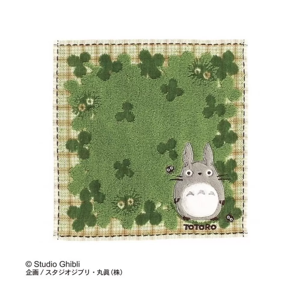 Sale Mini Serviette Champs De Trefles 25 X 25 Cm - Mon Voisin Totoro Linge De Maison