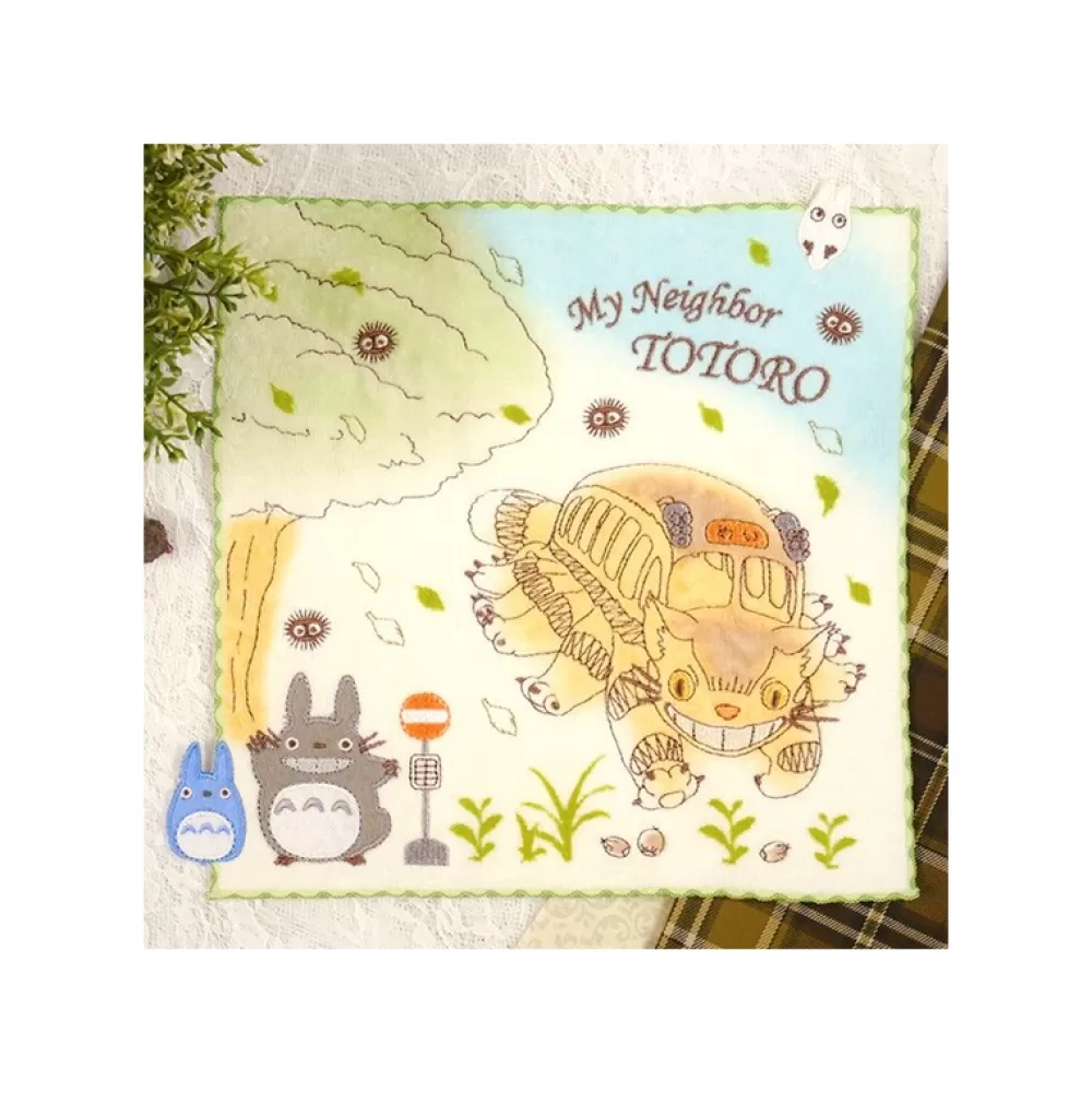 Discount Mini Serviette Course Du Chatbus 25X25Cm - Mon Voisin Totoro Linge De Maison
