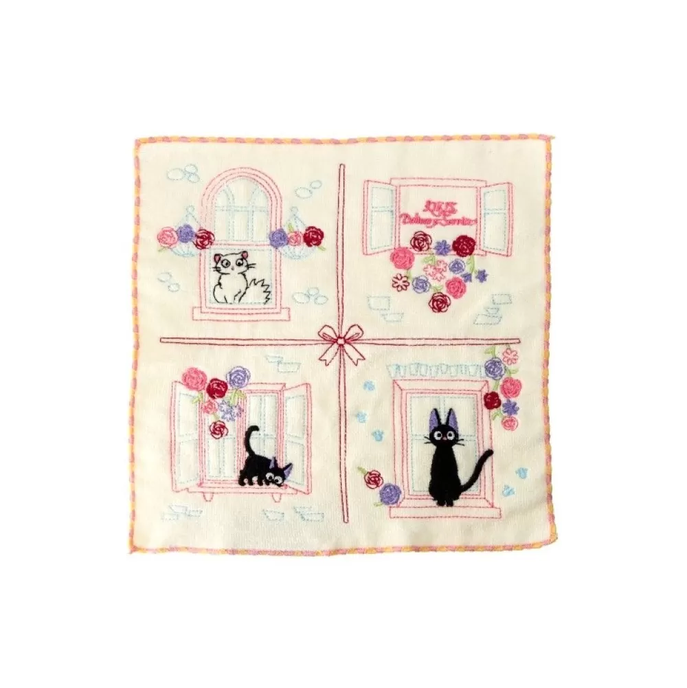 Outlet Mini-Serviette Jiji A La Fenetre 25X25 - Kiki La Petite Sorciere Linge De Maison
