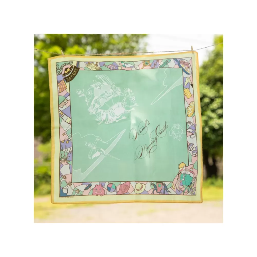 New Mouchoir Chemin Du Vent Vert Fonce - Le Chateau Ambulant Textile