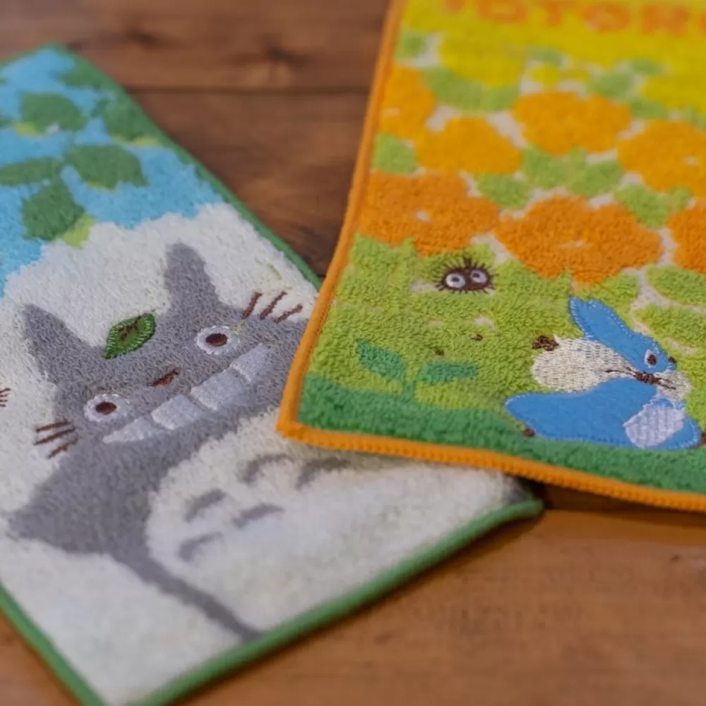 Cheap Pack 2 Mini-Serviettes Totoro Gris Et Bleu 20 X 10 Cm - Mon Voisin To Linge De Maison