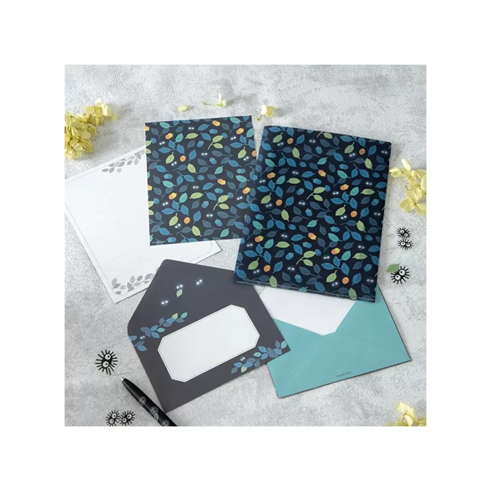 Shop Papier À Lettres Et Chemise Noiraudes Feuillage - Mon Voisin Totoro Cartes Postales Et Papier À Lettres