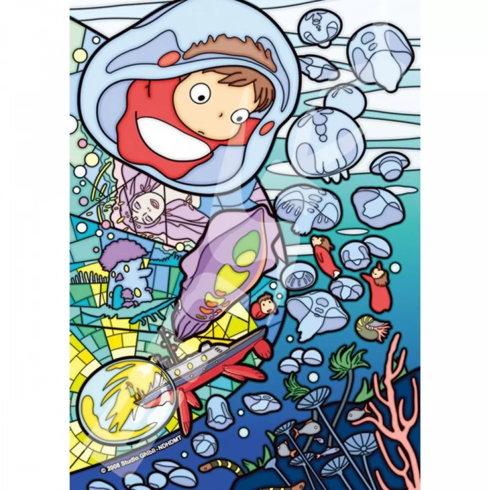 Clearance Puzzle Vitrail 126P Ponyo Sous La Mer - Ponyo Sur La Falaise Puzzle