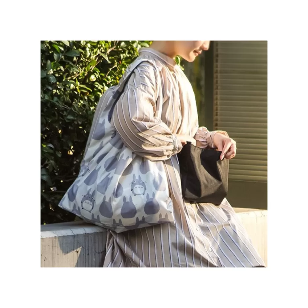 Online Sac Pliable Motif Totoro Gris 40 X 20 Cm - Mon Voisin Totoro Sacs