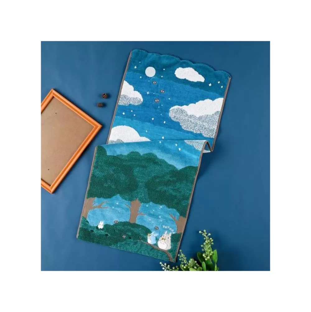 Sale Serviette Sous La Lune 34 X 80 Cm - Mon Voisin Totoro Linge De Maison