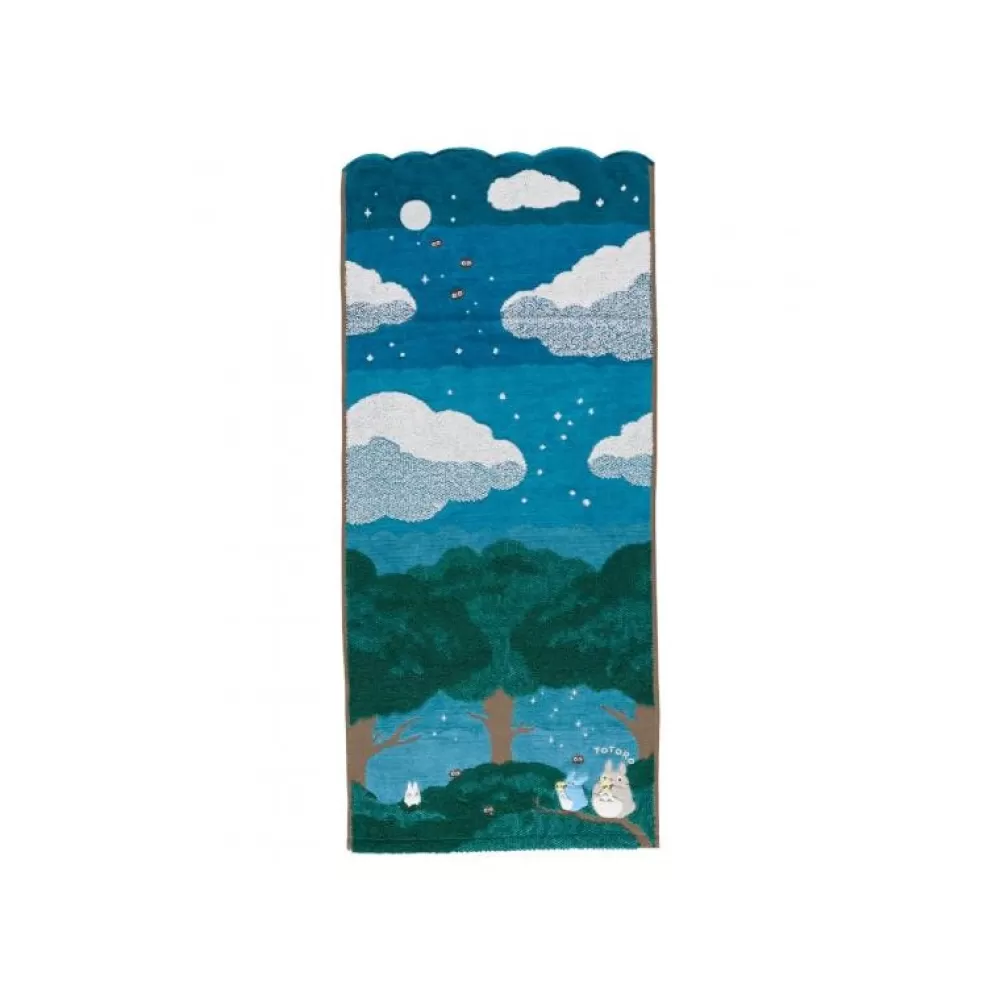 Sale Serviette Sous La Lune 34 X 80 Cm - Mon Voisin Totoro Linge De Maison