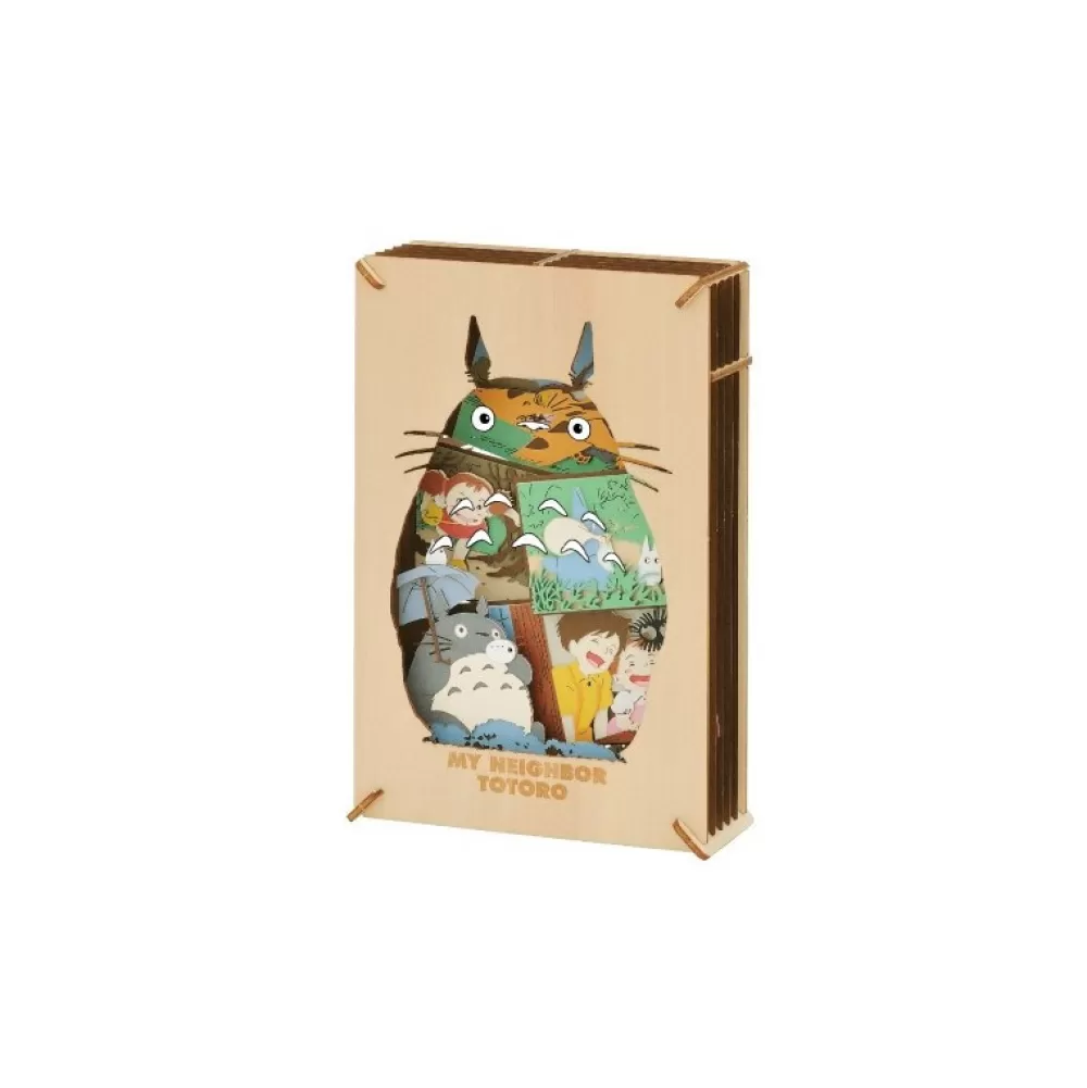 Outlet Theatre De Papier Style Bois Silhouette Totoro Gris - Mon Voisin Toto Loisirs Créatifs