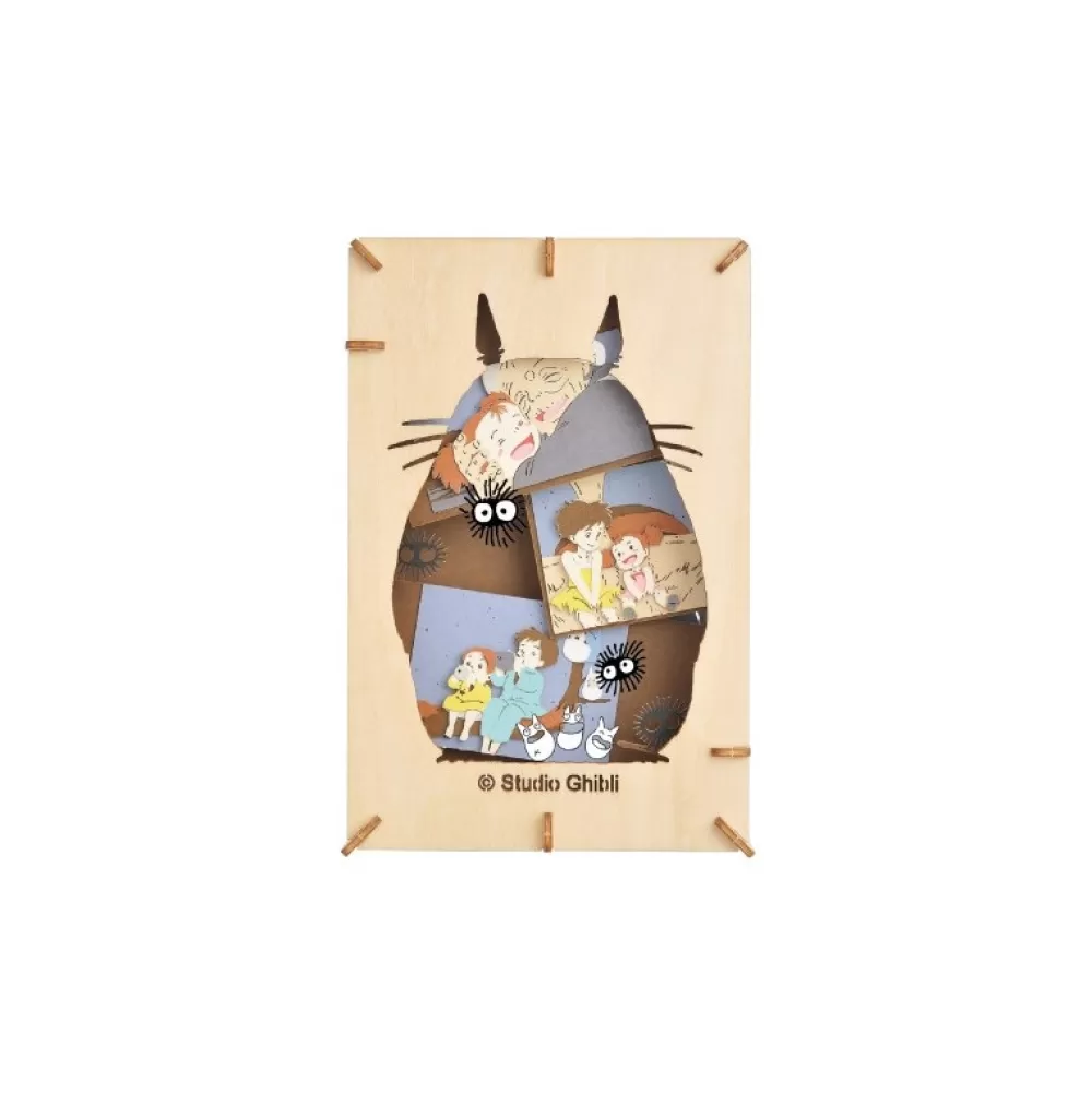 Outlet Theatre De Papier Style Bois Silhouette Totoro Gris - Mon Voisin Toto Loisirs Créatifs