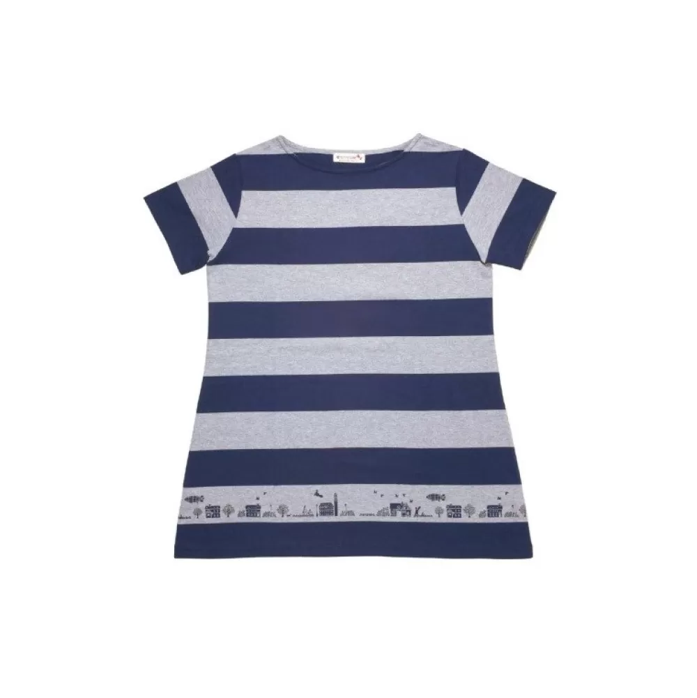 Outlet Tunique A Rayures Kiki Koriko Ville Noir&Blanc - Kiki La Petite Sorci Textile